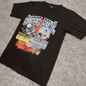 Vintage 1996 Super Bowl XXX Dallas Cowboys vs Pittsburgh Steelers shirt Size Med